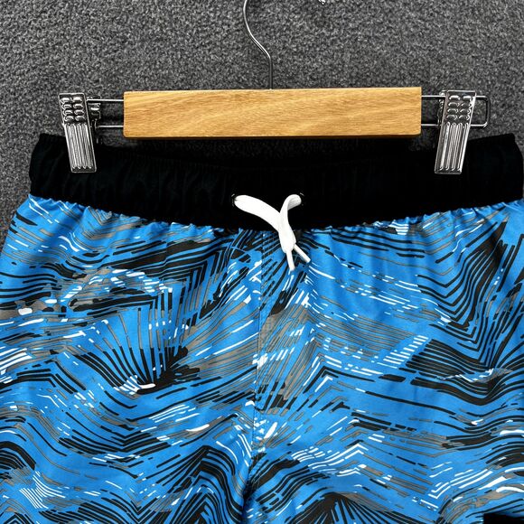 Adidas Board Shorts Boys Medium Blue Black Swim Trunks beach surf - Picture 3 of 13